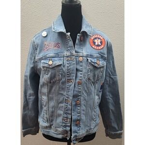 Houston Astros Custom Large Denim Jacket Baseball Jean Jacket MLB  Original A14